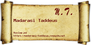 Madarasi Taddeus névjegykártya